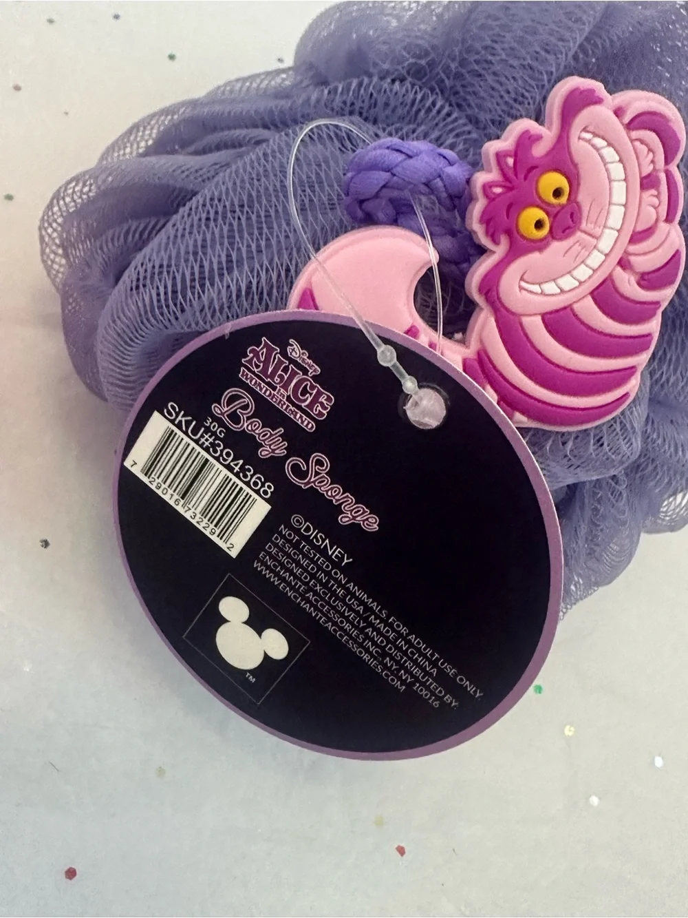 Alice in Wonderland Mushroom Lip Balm Duo & Bath Loofa set NWT